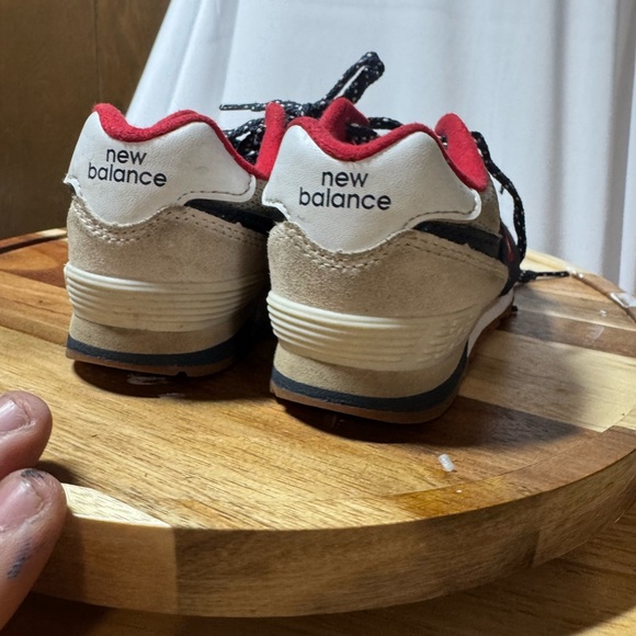 Size 7.5 toddler New Balance 574  sport pack navy - Picture 4 of 7